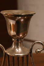 Pair Of Vintage Steel Brass Candle Holder