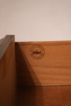 Mid Century Modern Walnut Wood Vintage 9 Drawers Dresser By Bassett