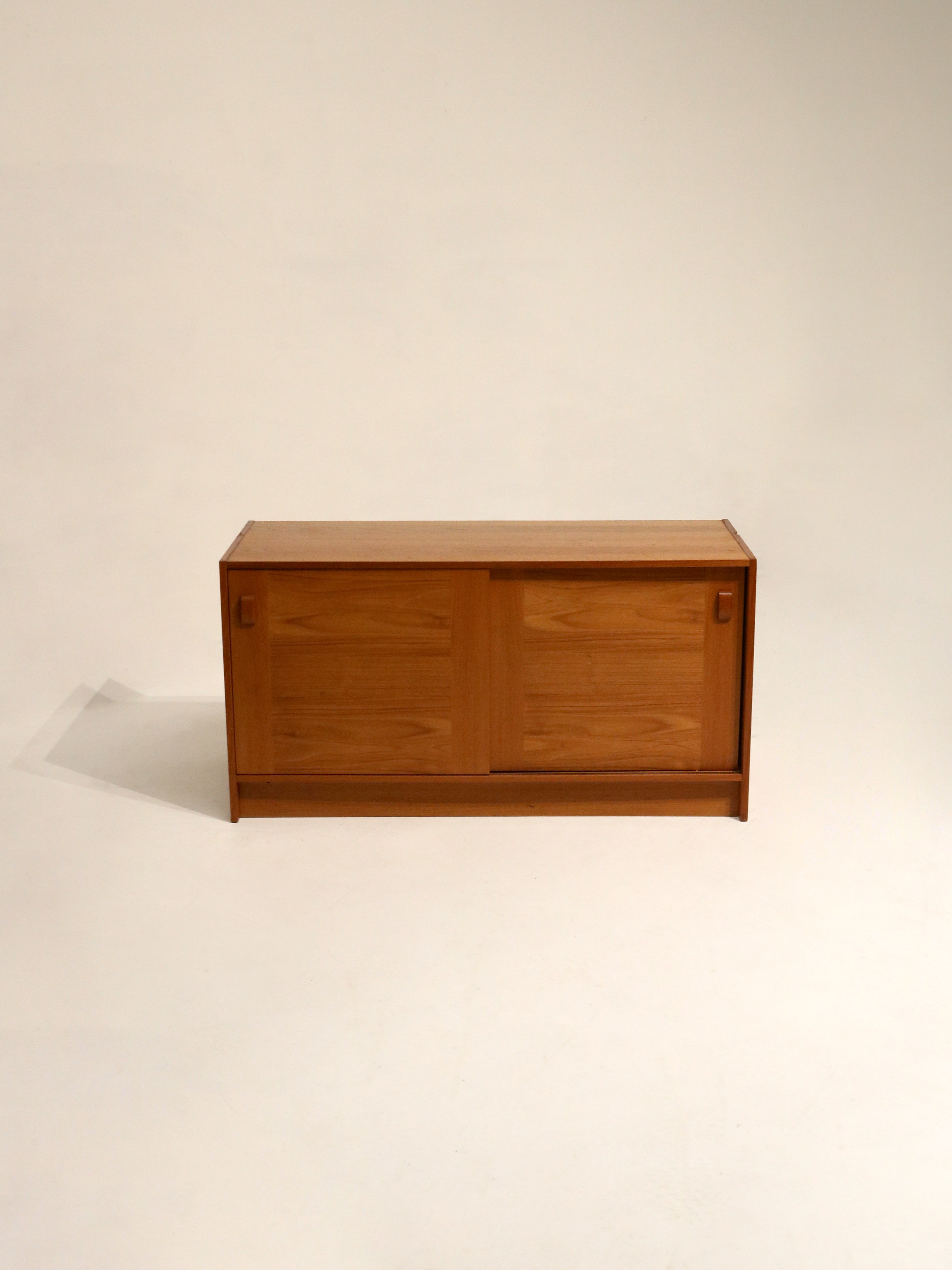 Danish Mid-Century Modern Teak  Storage Credenza By Domino Mobler
