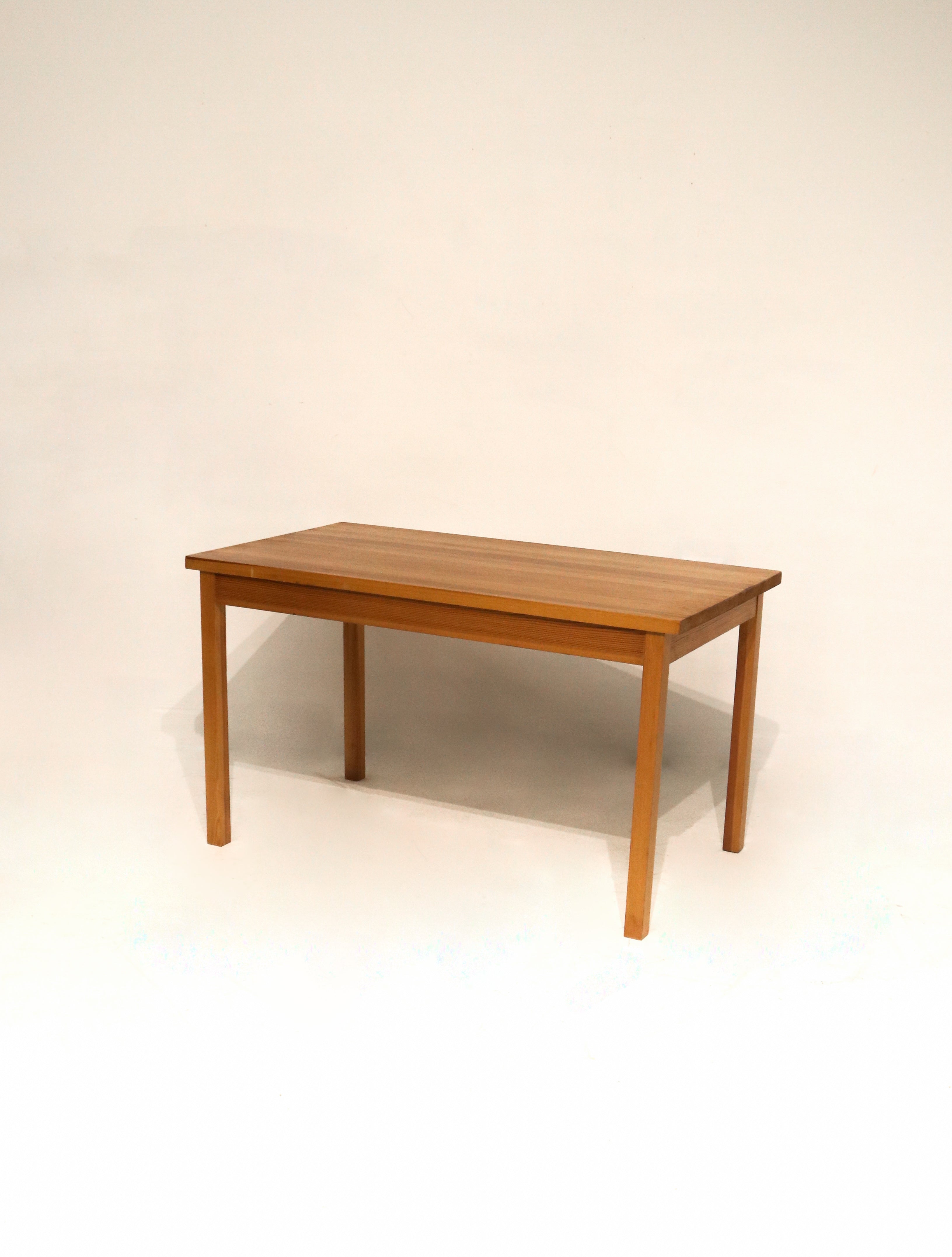 Vintage Swedish Pine Wood Dining Table Desk