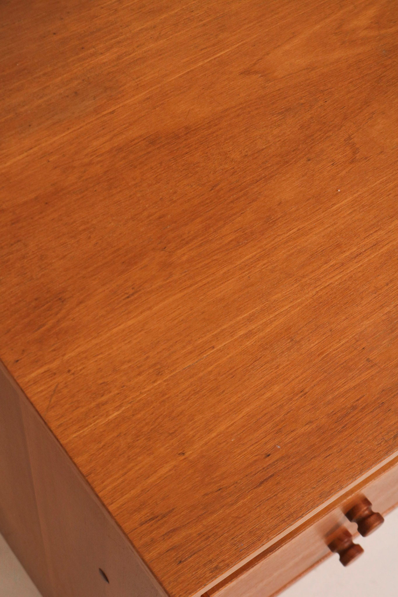 Vintage Danish Modern Teak Wood Desk Table With Drawers