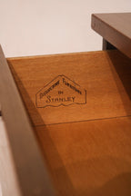 Mid Century Modern Walnut Wood 6 Drawers Dresser By Stanley