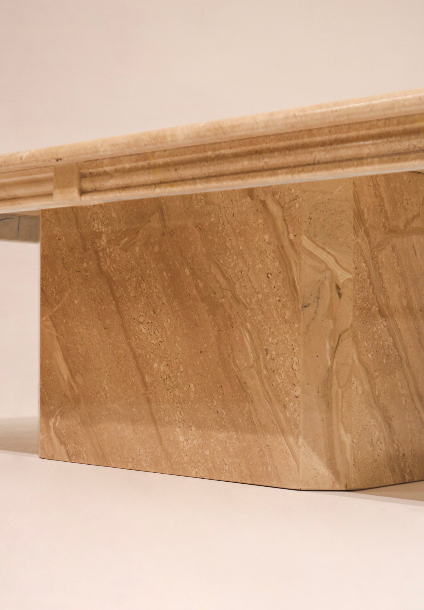 Vintage Italian Solid Marble Coffee Table