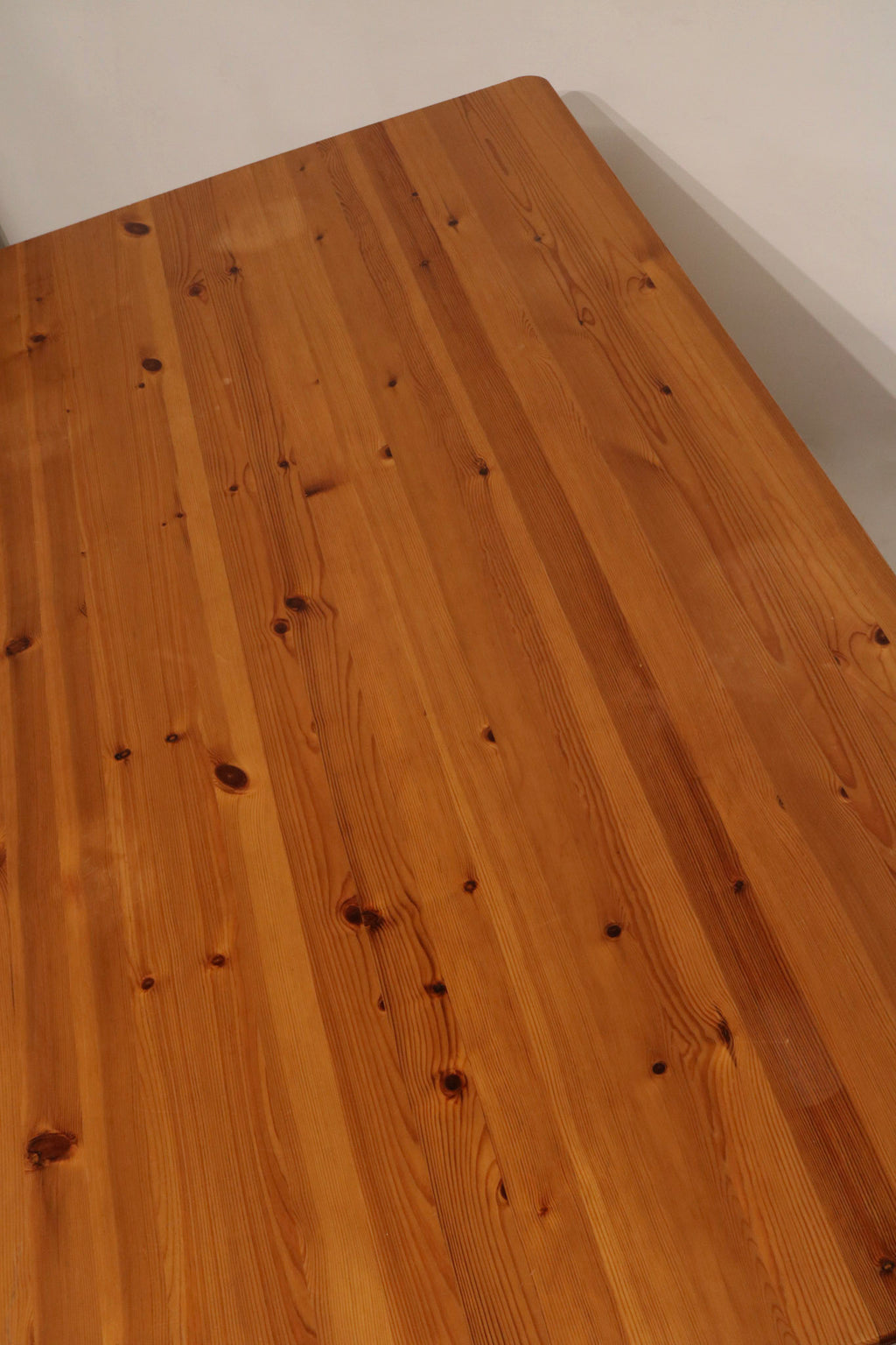 Vintage Swedish Pine Wood Extendable Dining Table