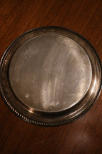 Set Of Vintage Crystal And Glass Barware And Serving Brass Tray