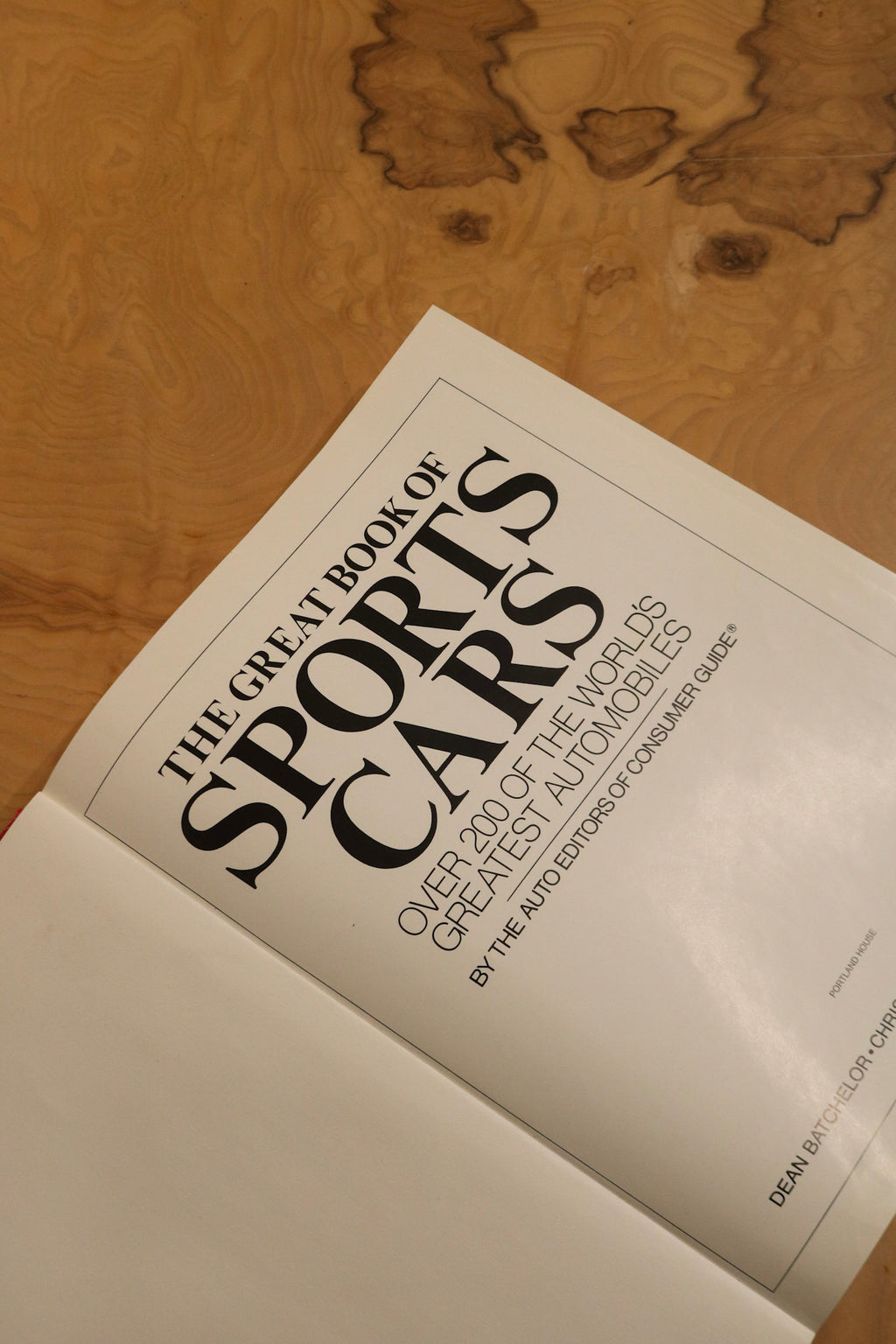 Illustrated Vintage Book Sports Cars by Consumer Guide Editors 1988 Hardcover