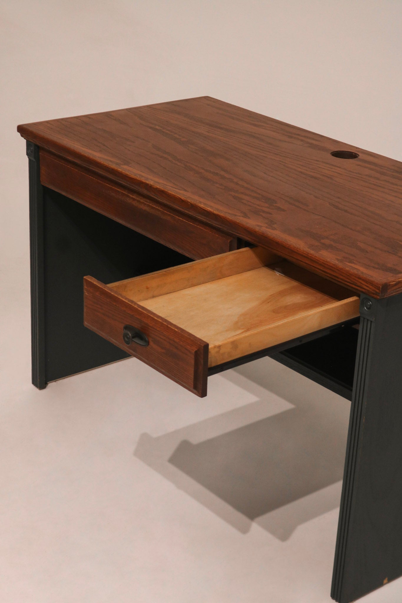 Rustic Vintage Wooden Table Desk With Drawers