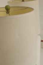 Ceramic Table Lamp With Beige Drum Shade