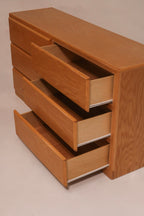 Vintage Solid Oak 6 Drawers Dresser