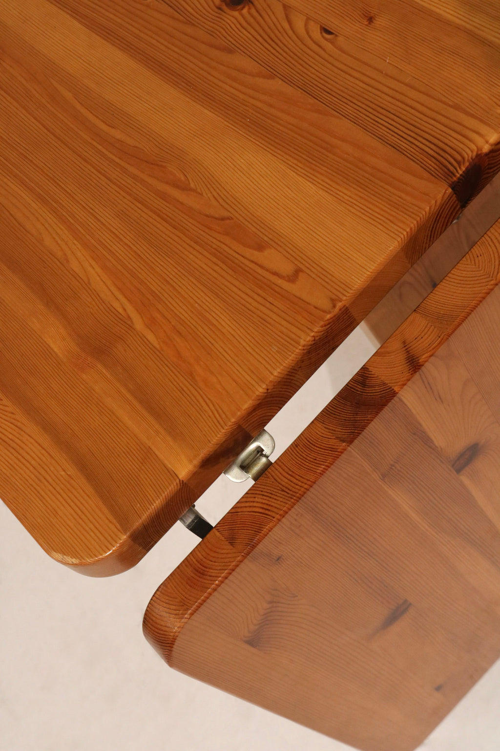 Vintage Swedish Pine Wood Extendable Dining Table