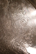 Set Of Vintage Crystal And Glass Barware And Serving Brass Tray