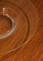 Vintage Italian Glass Large Centerpiece Bowl Glass Plate