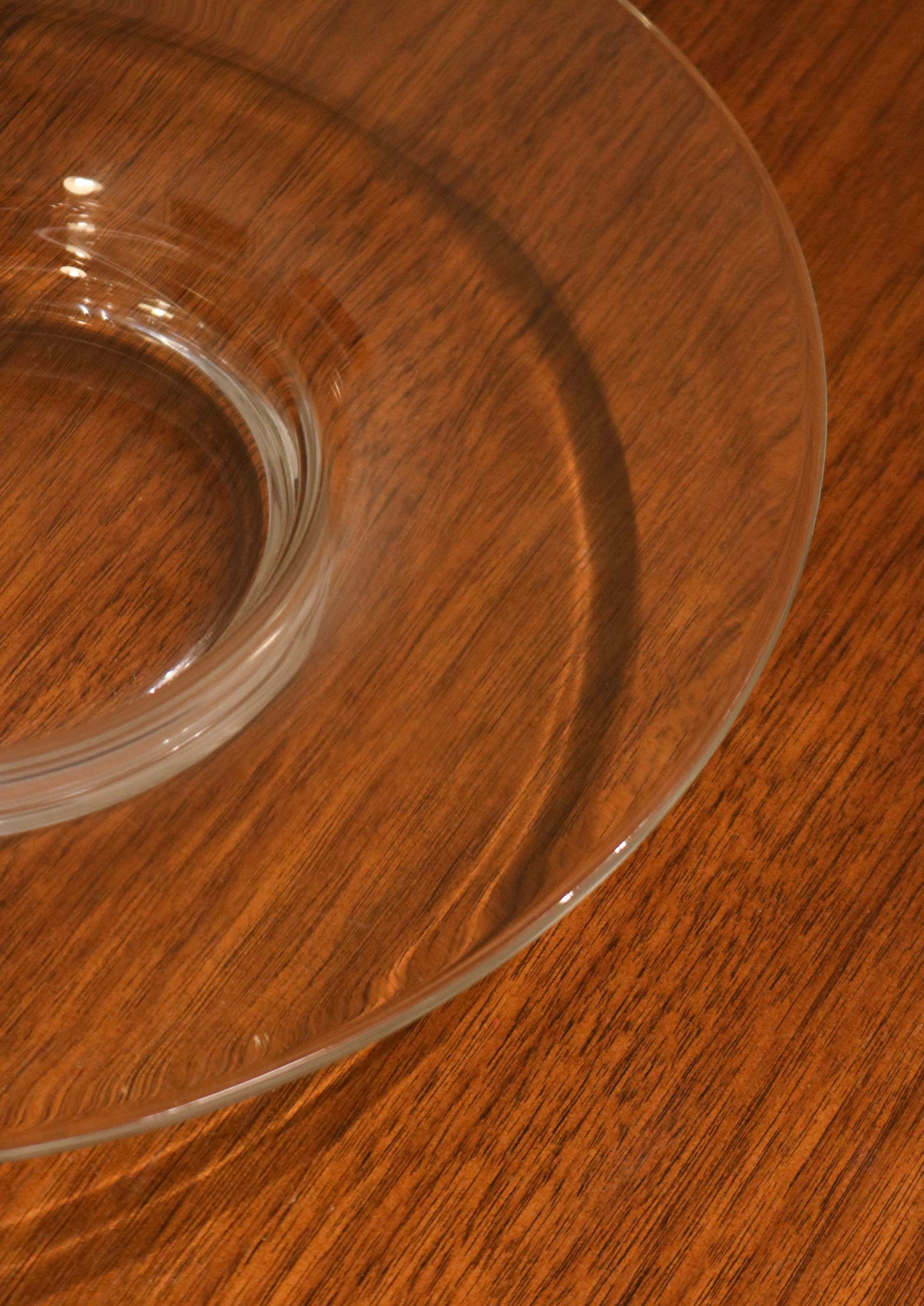 Vintage Italian Glass Large Centerpiece Bowl Glass Plate