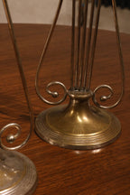 Pair Of Vintage Steel Brass Candle Holder