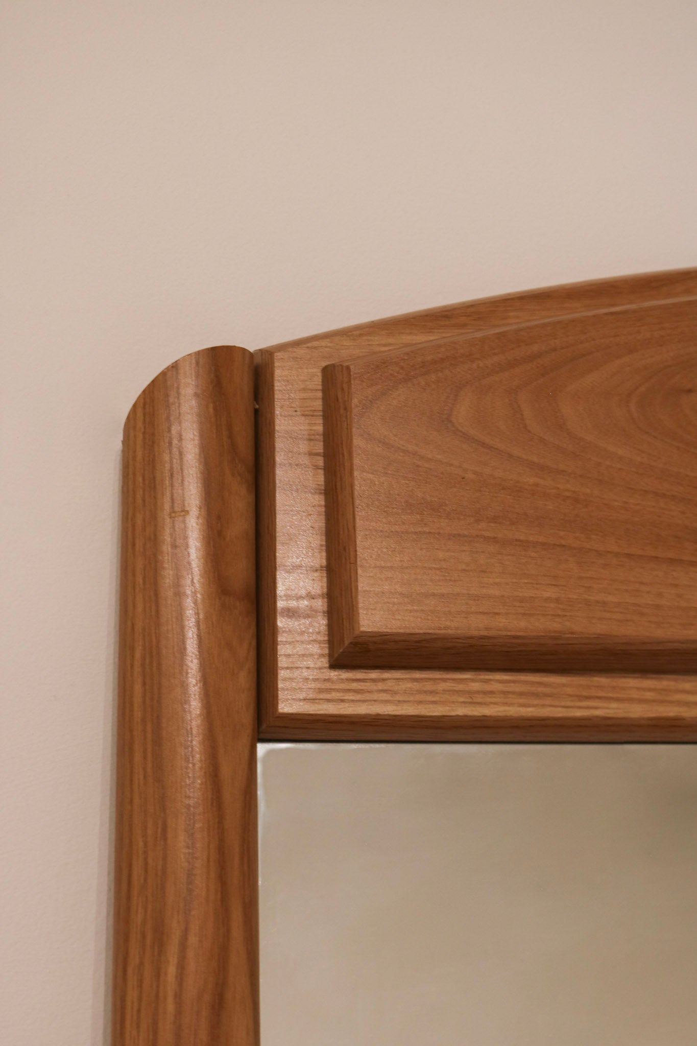 Vintage Wooden Stand Wall Mirror
