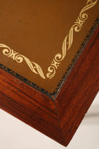Antique Georgian Mahogany Leather Top Nightstands Side Tables