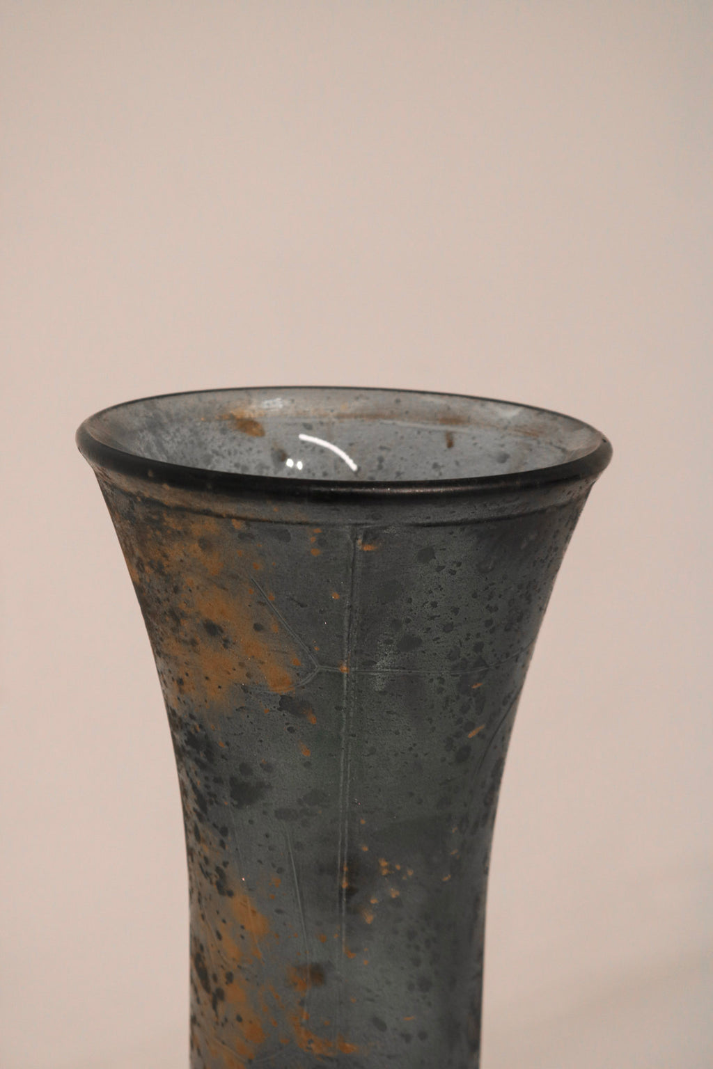 Vintage Large Glass Floor Vase Made In Spain