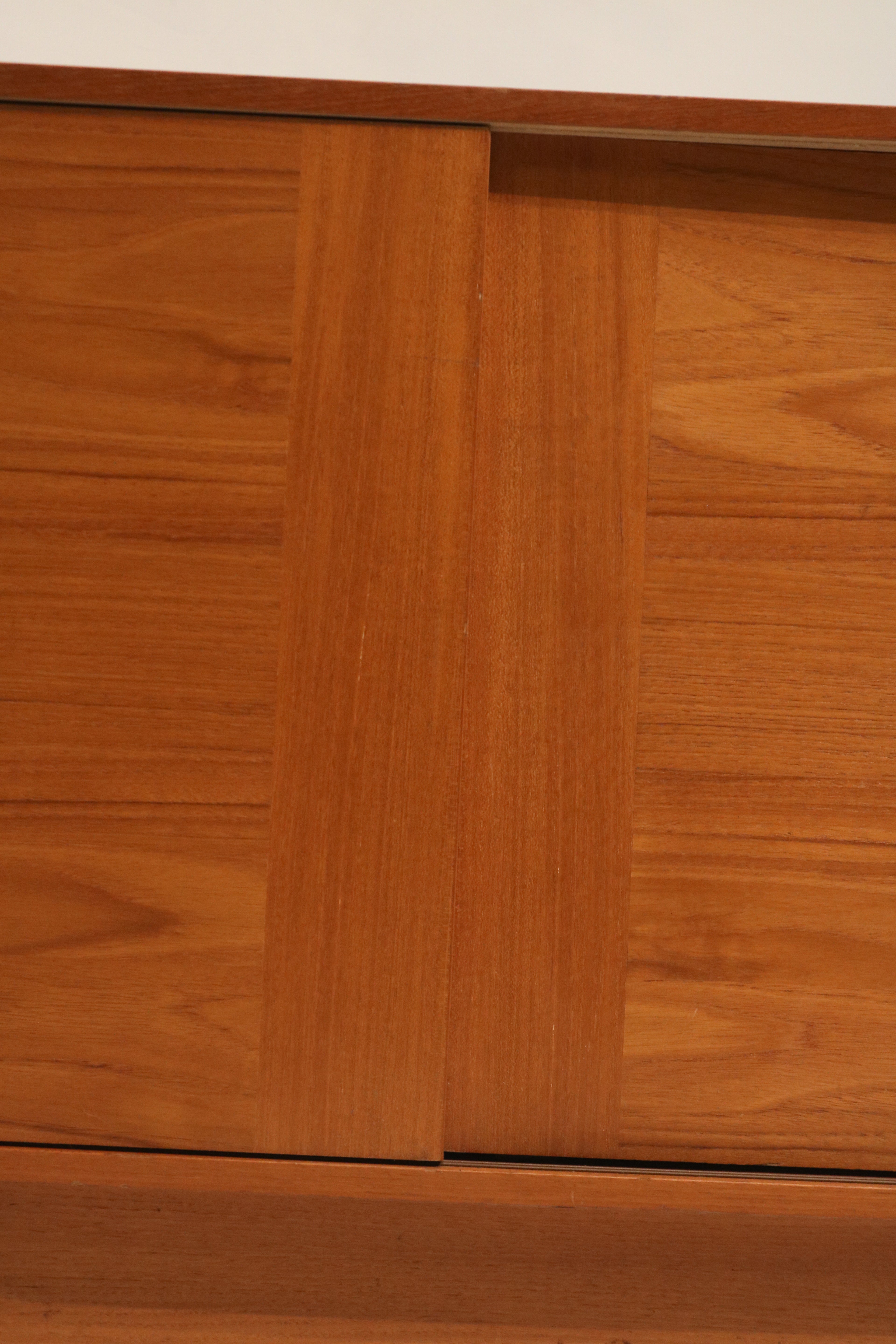 Danish Mid-Century Modern Teak  Storage Credenza By Domino Mobler