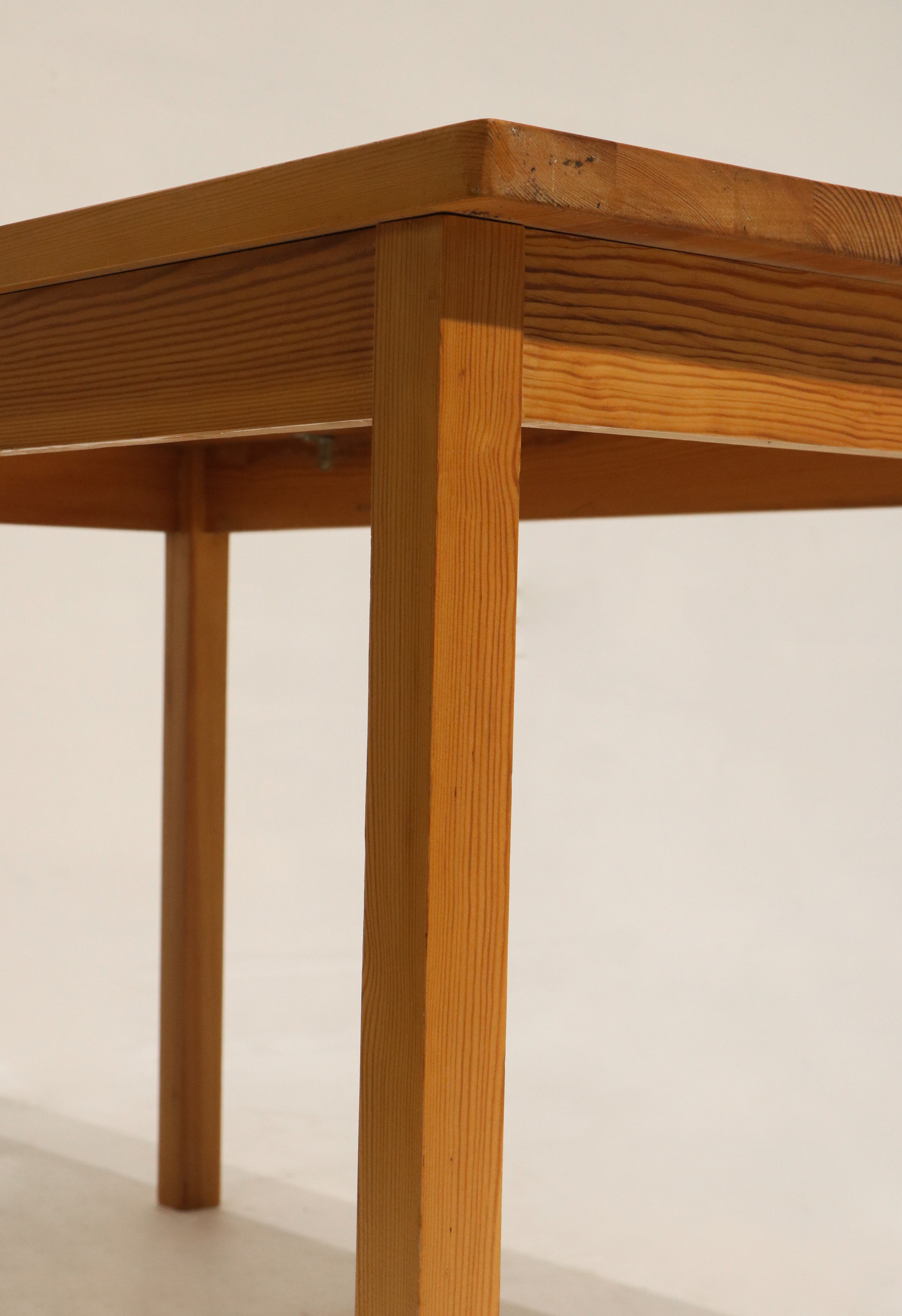 Vintage Swedish Pine Wood Dining Table Desk
