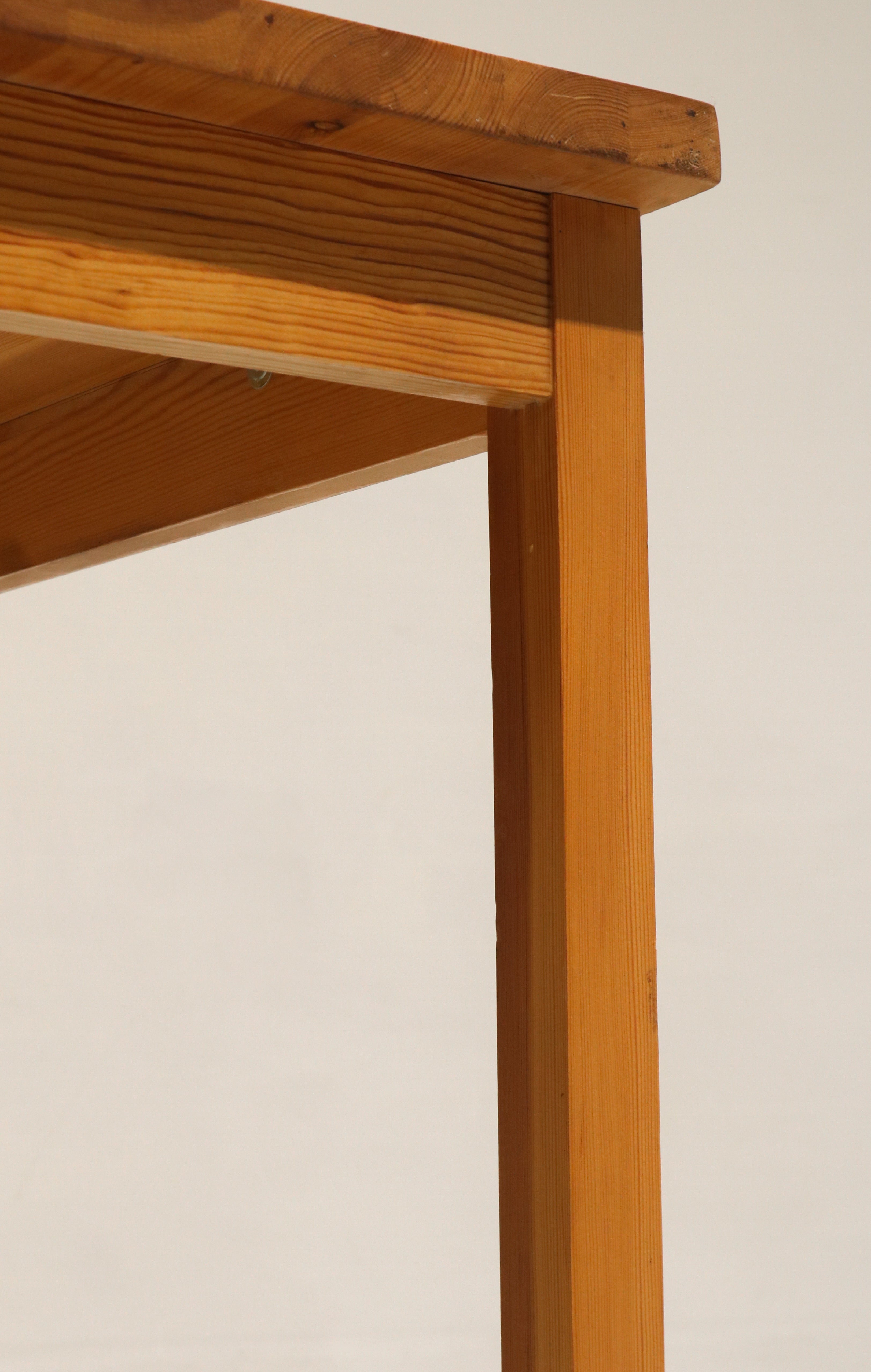 Vintage Swedish Pine Wood Dining Table Desk