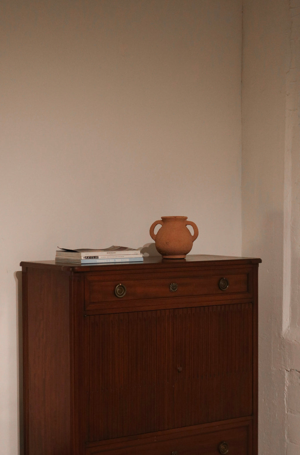 Small Decorative Terracotta Vase With Handles