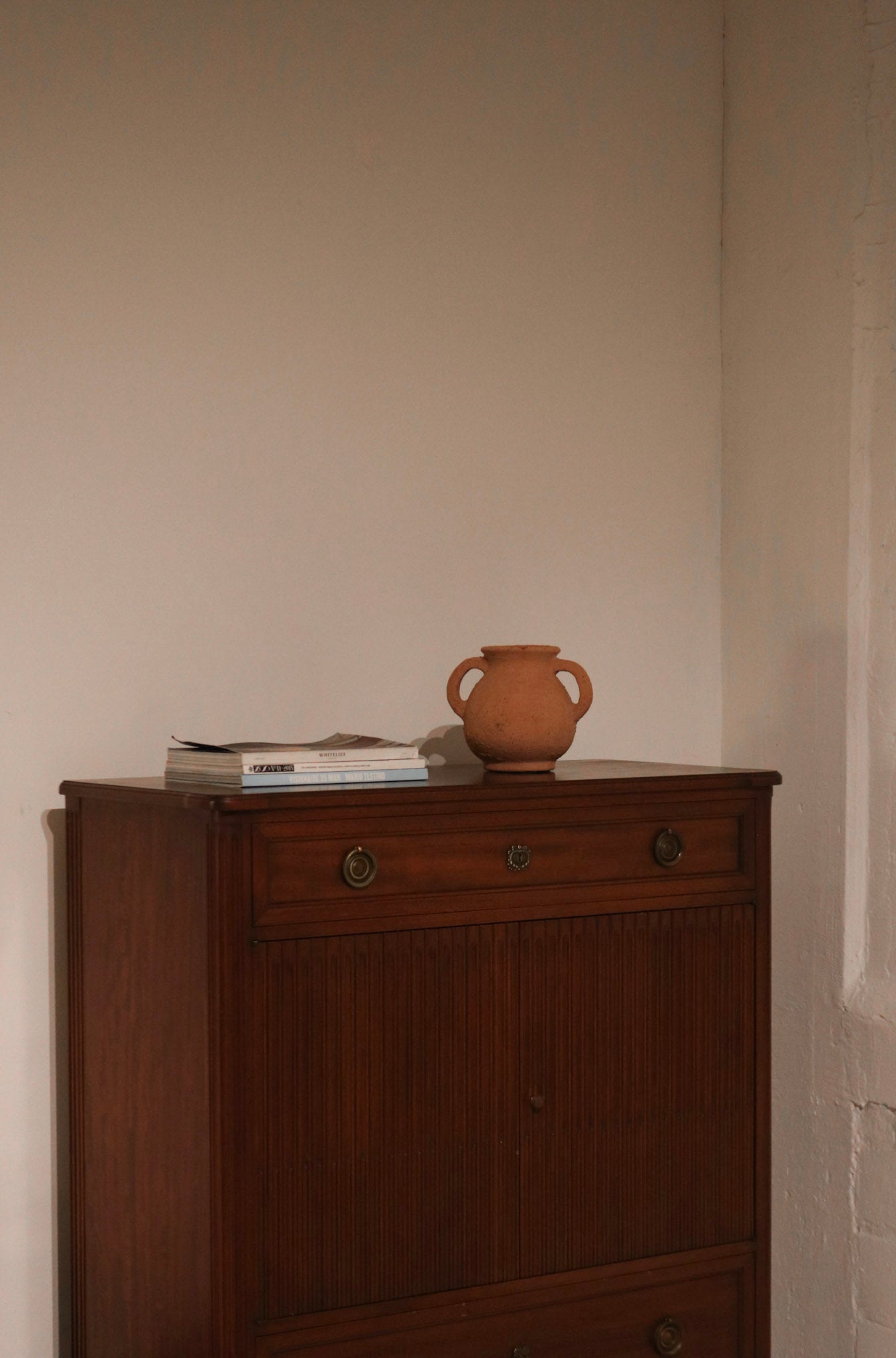 Small Decorative Terracotta Vase With Handles