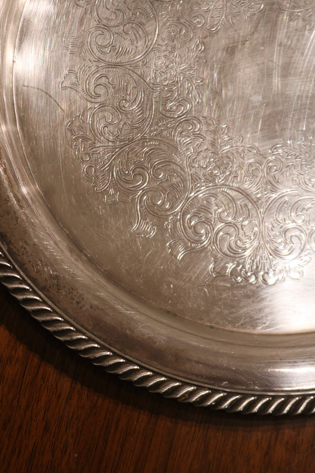 Set Of Vintage Crystal And Glass Barware And Serving Brass Tray