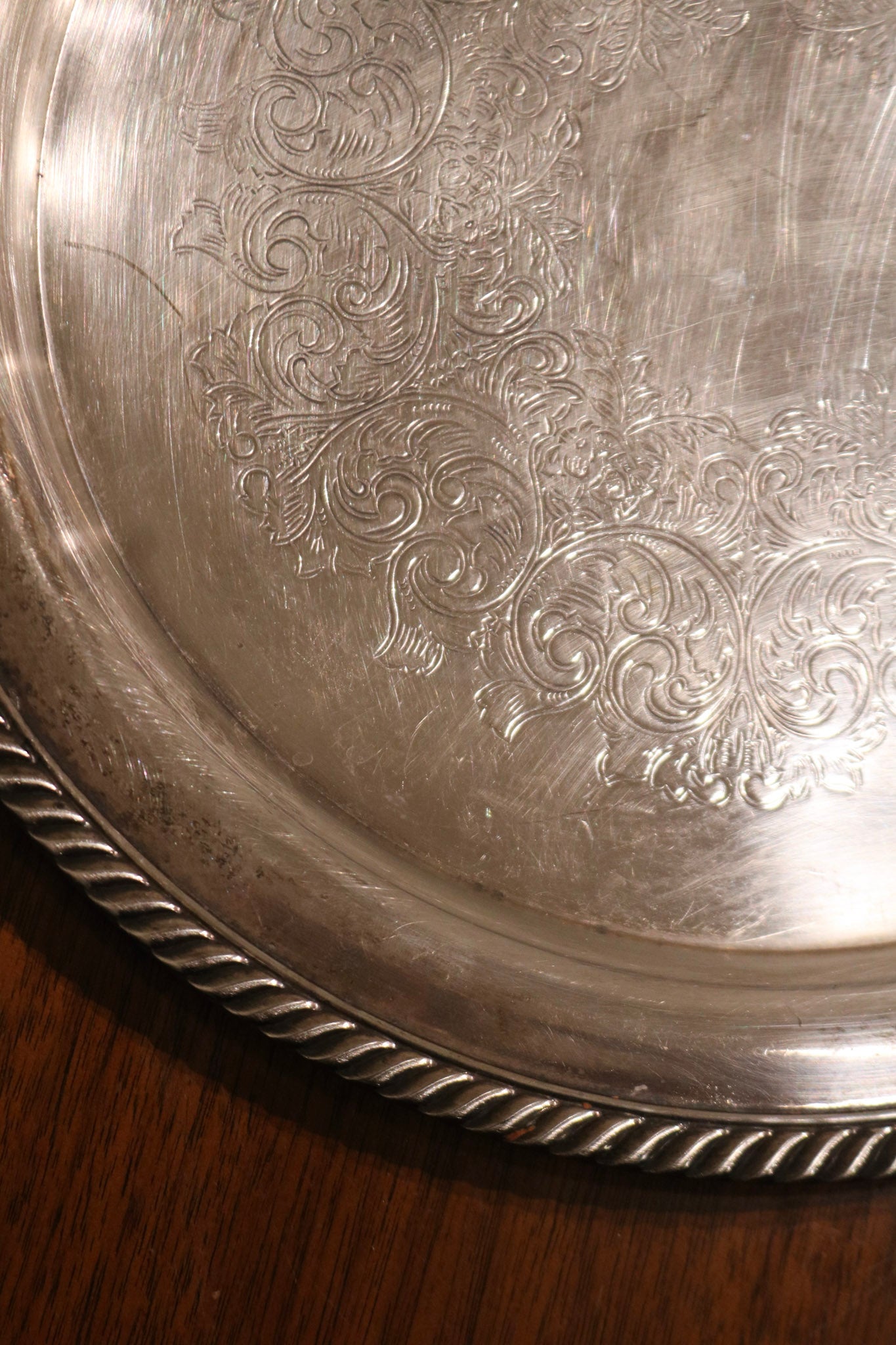 Set Of Vintage Crystal And Glass Barware And Serving Brass Tray