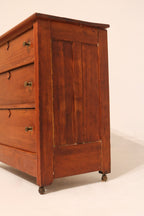 1900s Antique Cherry Pine Dresser Victorian 3 Drawer