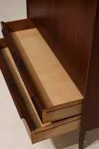 Danish Mcm Vintage Teak Wood Chest Of Drawer Cabinet