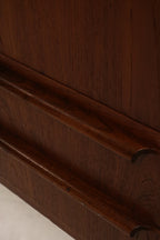 Danish Mcm Vintage Teak Wood Chest Of Drawer Cabinet