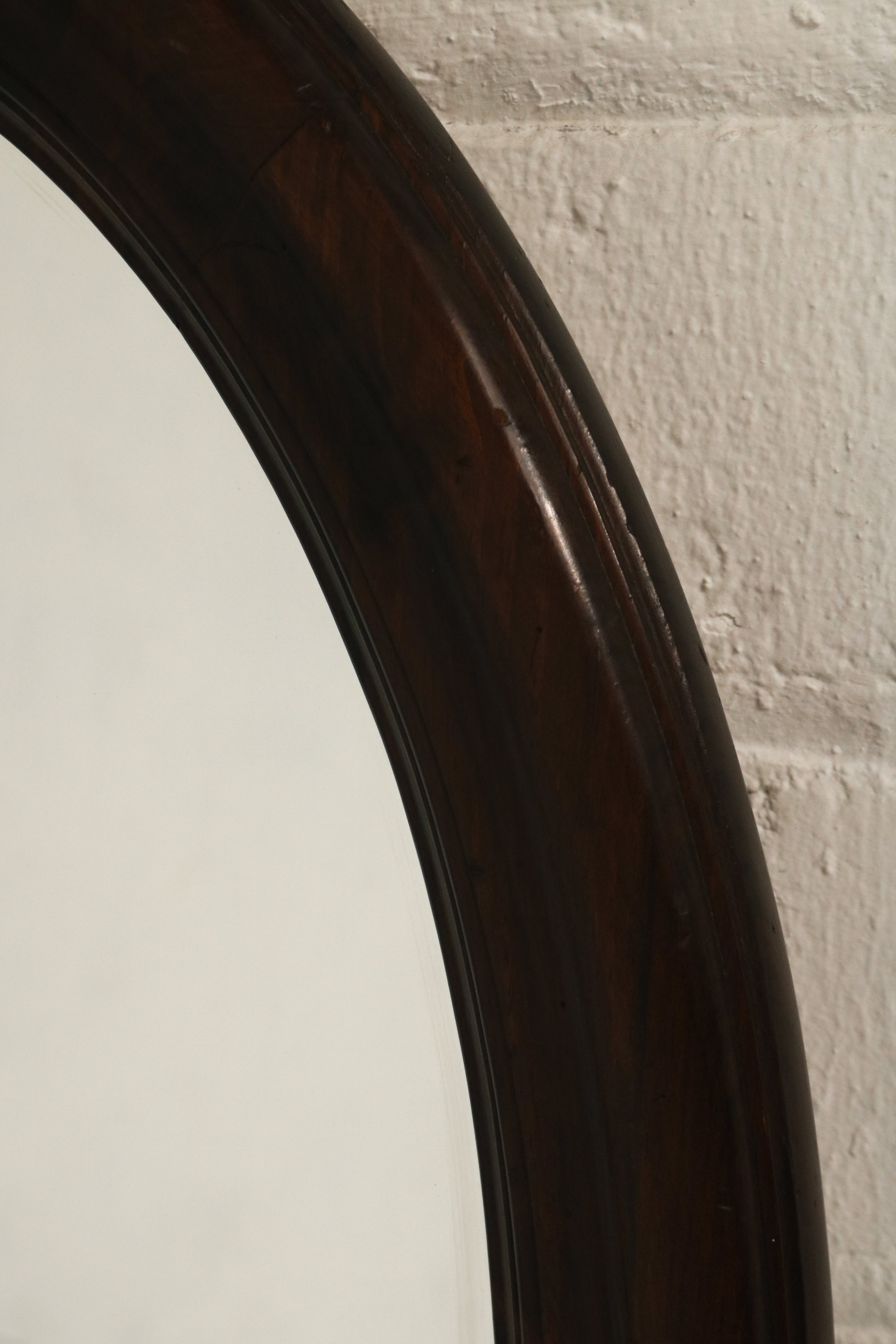 Vintage Oval Solid Wood Wall Mirror By Ethan Allen