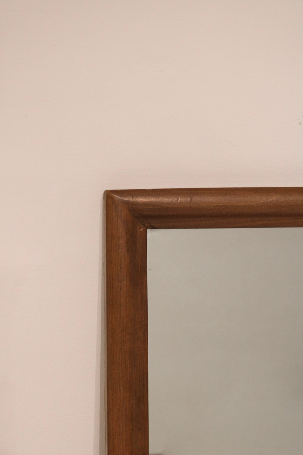 Mcm Vintage Wooden Frame Large Stand Mirror