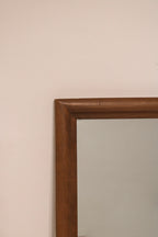 Mcm Vintage Wooden Frame Large Stand Mirror