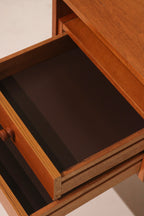 Vintage Danish Modern Teak Wood Desk Table With Drawers