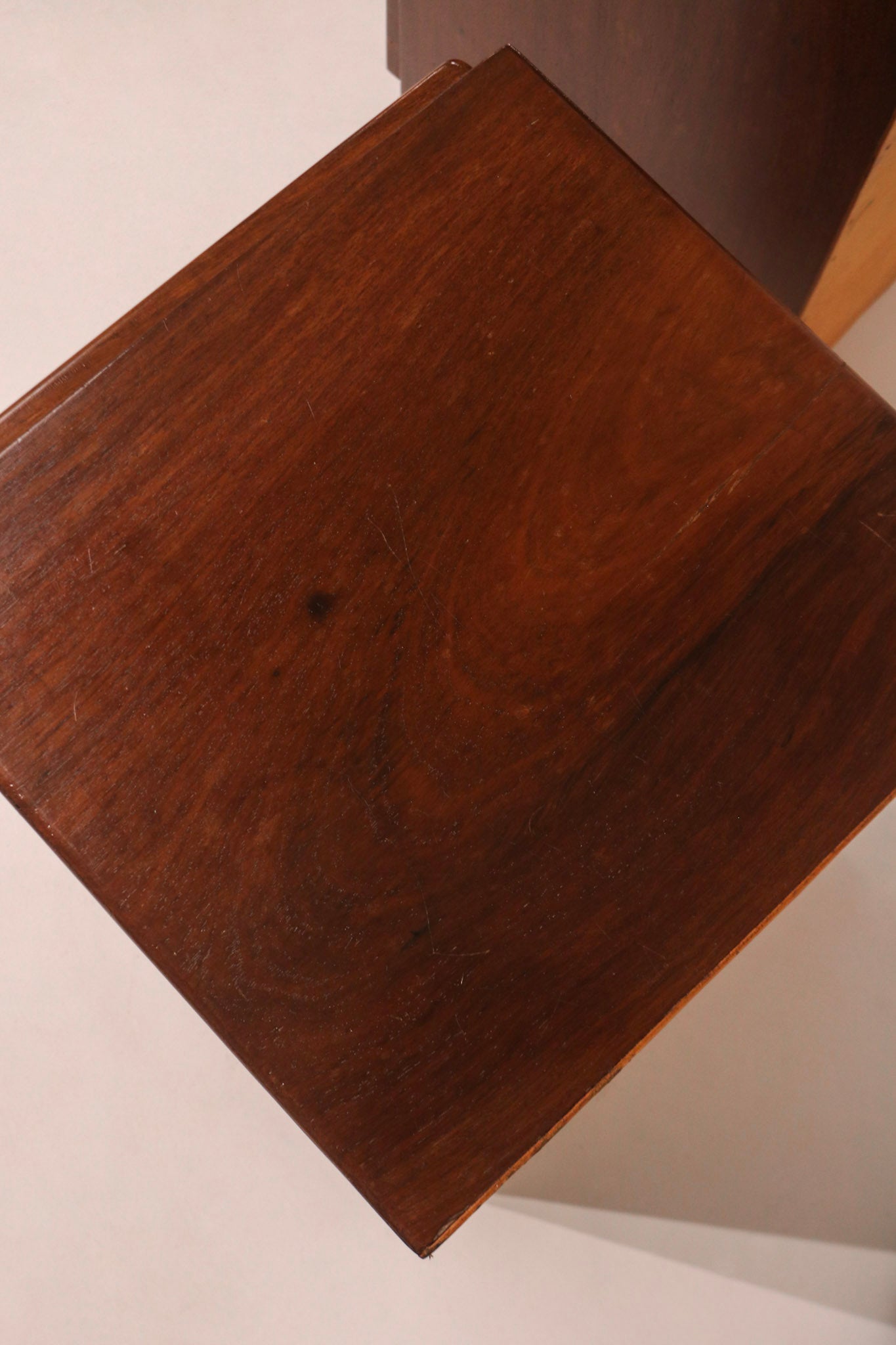 Vintage Mcm Solid Wood Walnut Nightstands Or Bedside Tables