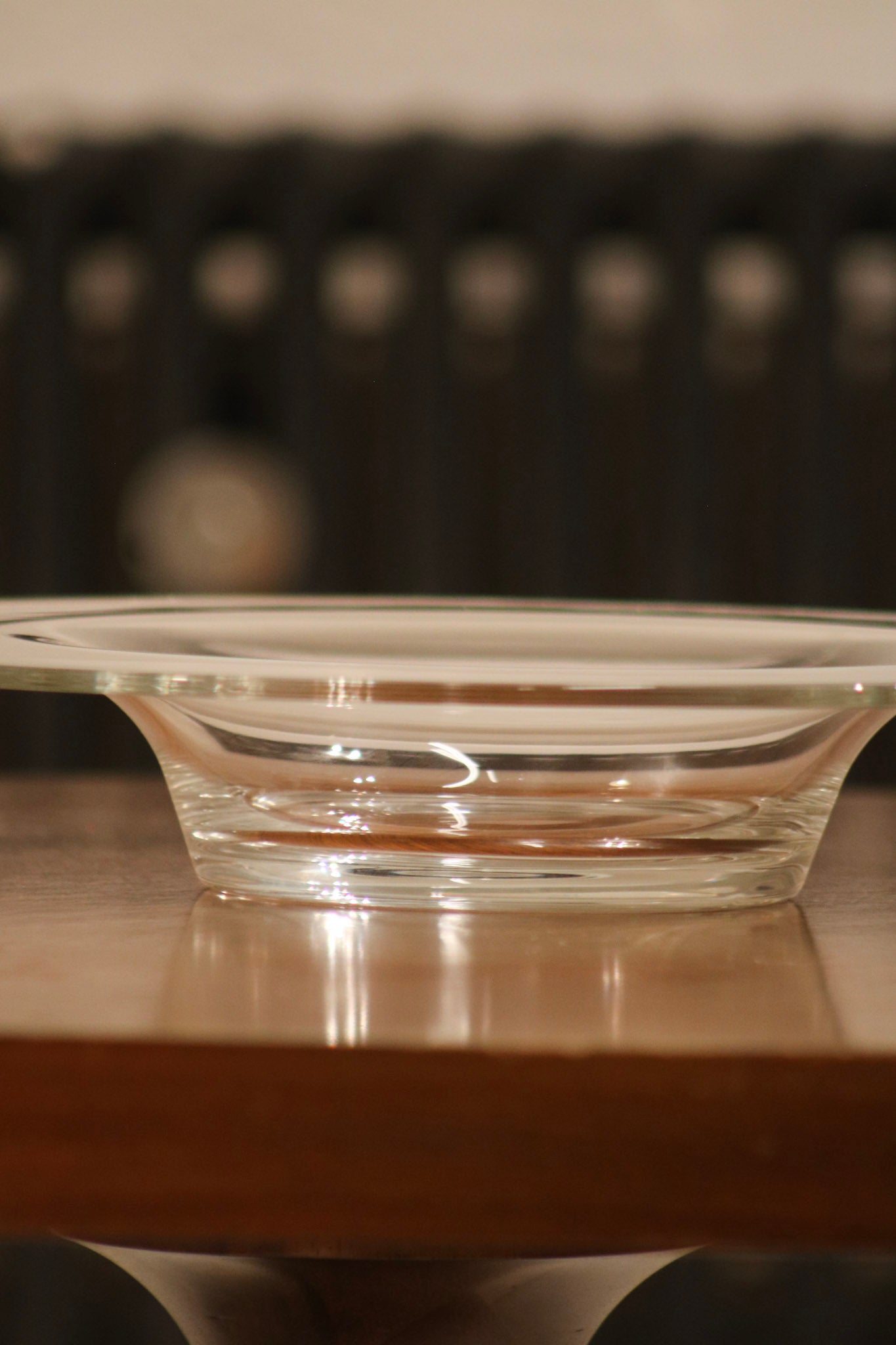 Vintage Italian Glass Large Centerpiece Bowl Glass Plate