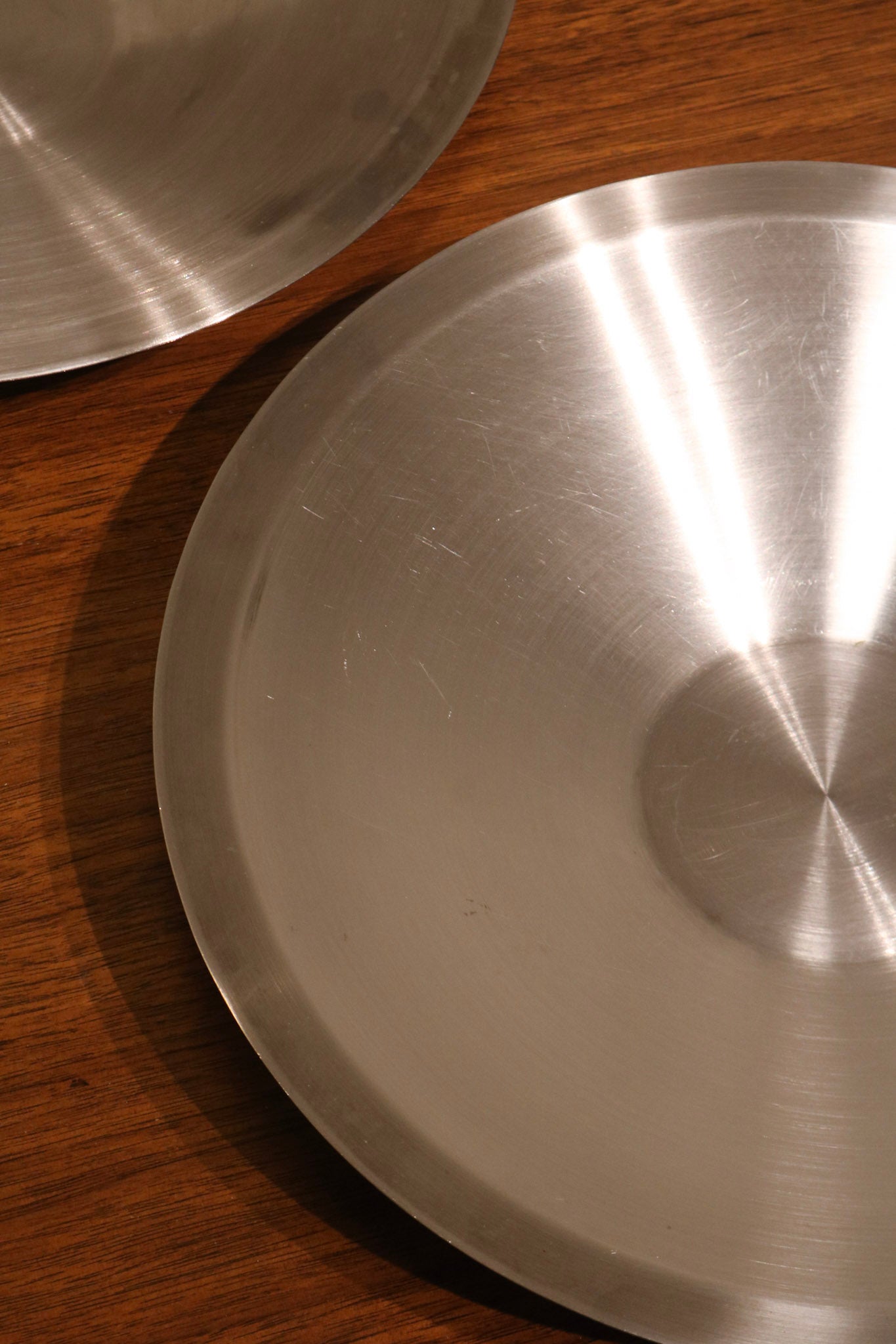 Mcm Vintage Stainless Silver Bowls Serving Tray Plates