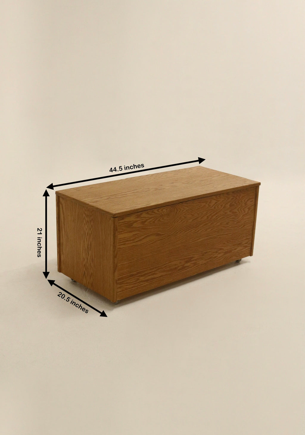Oak Wooden Storage Cabinet Chest Caster Wheels On The Base