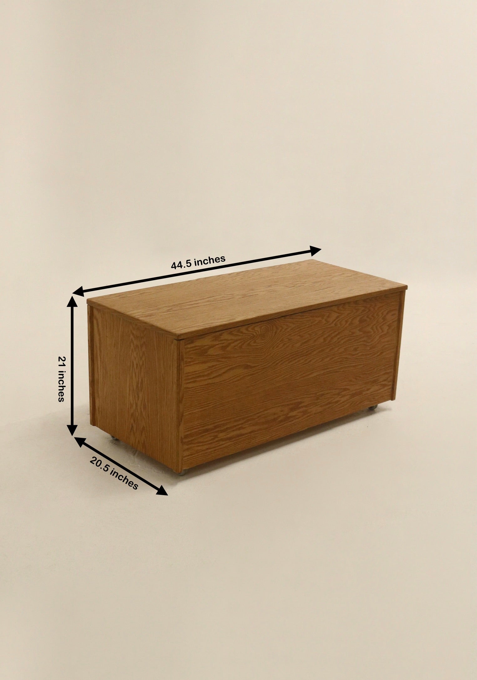 Oak Wooden Storage Cabinet Chest Caster Wheels On The Base