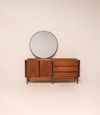 Round Black Wall Mirror Metal Frame