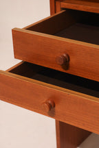 Vintage Danish Modern Teak Wood Desk Table With Drawers
