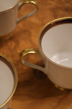 Set Of 4 Porcelain Coffee Tea Cups And Plates Sugar Bowl By Heinrich & Co.