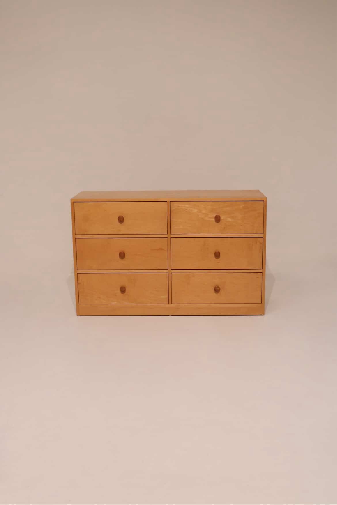 Vintage Solid Wood 6 Drawers Dresser