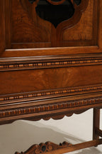 Antique Jacobean Mahogany Walnut Hutch China Cabinet