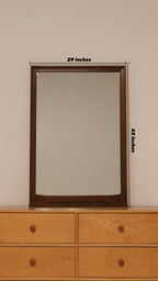 Mcm Walnut Wood Mirror