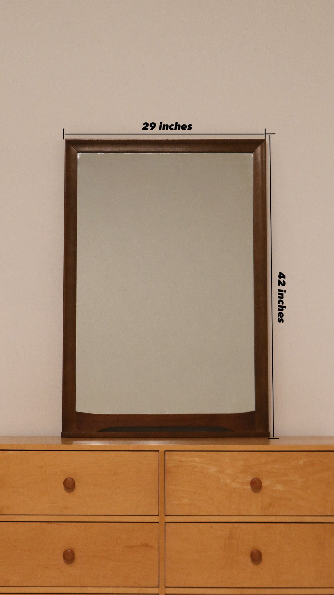 Mcm Walnut Wood Mirror