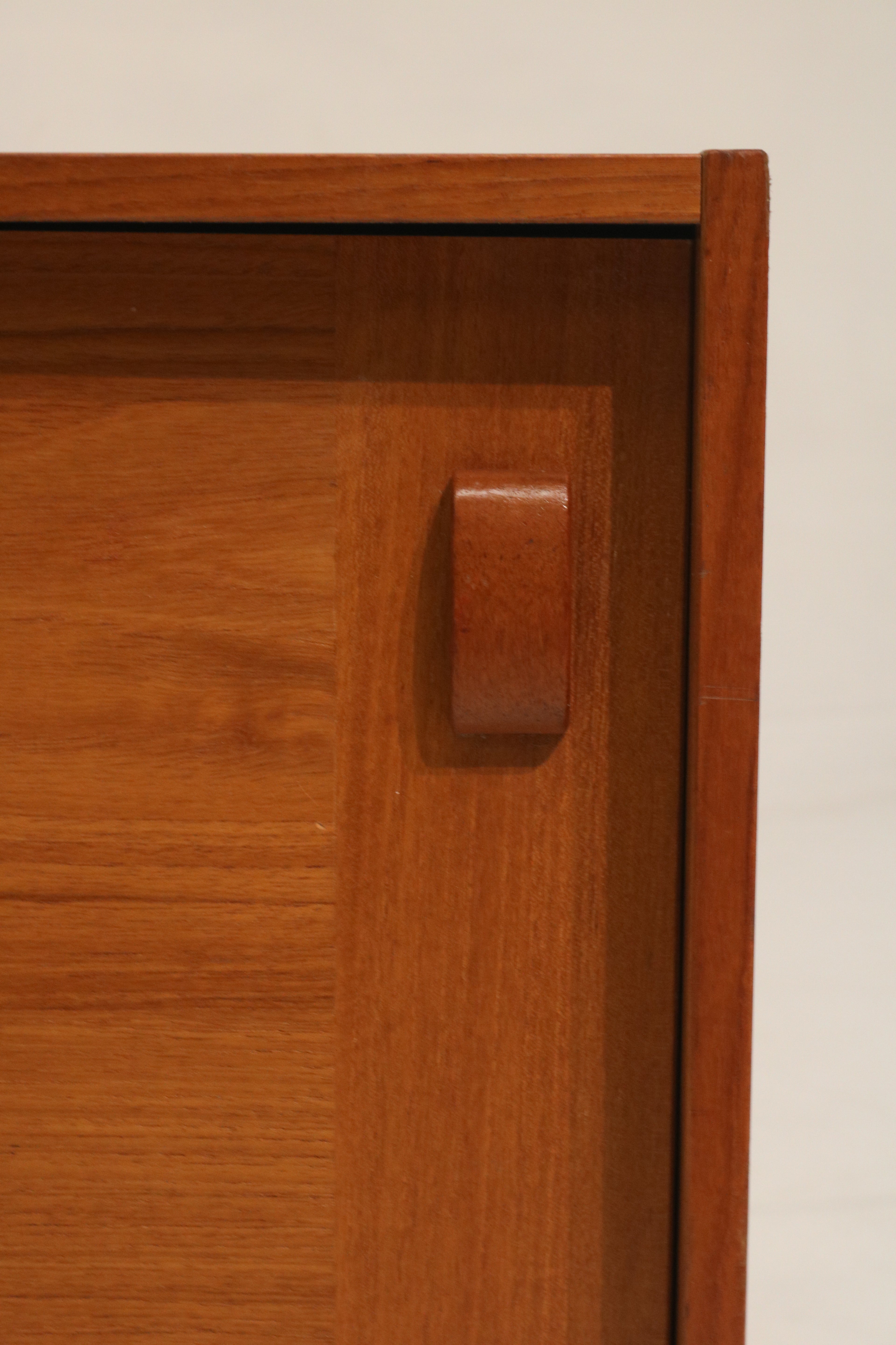 Danish Mid-Century Modern Teak  Storage Credenza By Domino Mobler