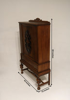 Antique Jacobean Mahogany Walnut Hutch China Cabinet