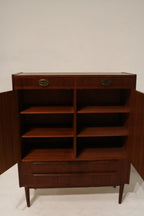 Danish Mcm Vintage Teak Wood Chest Of Drawer Cabinet